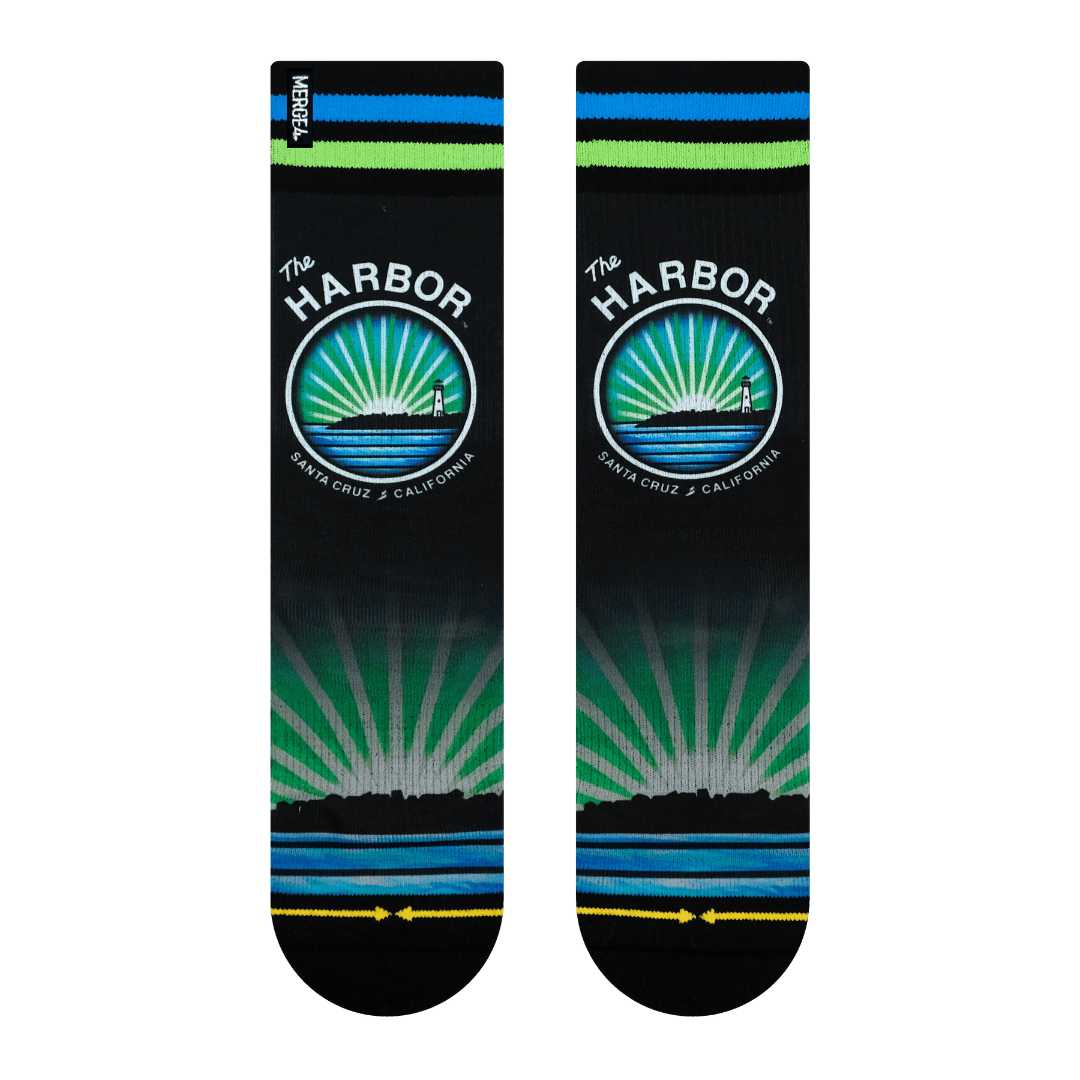 Slidertown Santa Cruz Harbor Socks Santa Cruz Classic Crew Socks