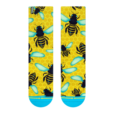 Bees, wings, insects, bumble bees, honeycomb, yellow, honey, blue, black, bug, 