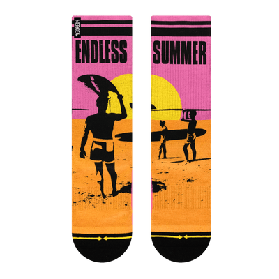 Endless summer, black shadow, surf, surfboard, surf theme, pink, orange, movie, documentary, iconic, sun, long board, hang loose,