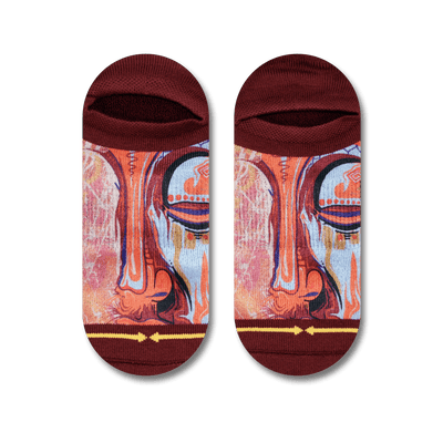 no show Buddha socks, third eye, open your mind, the middle path, meditation