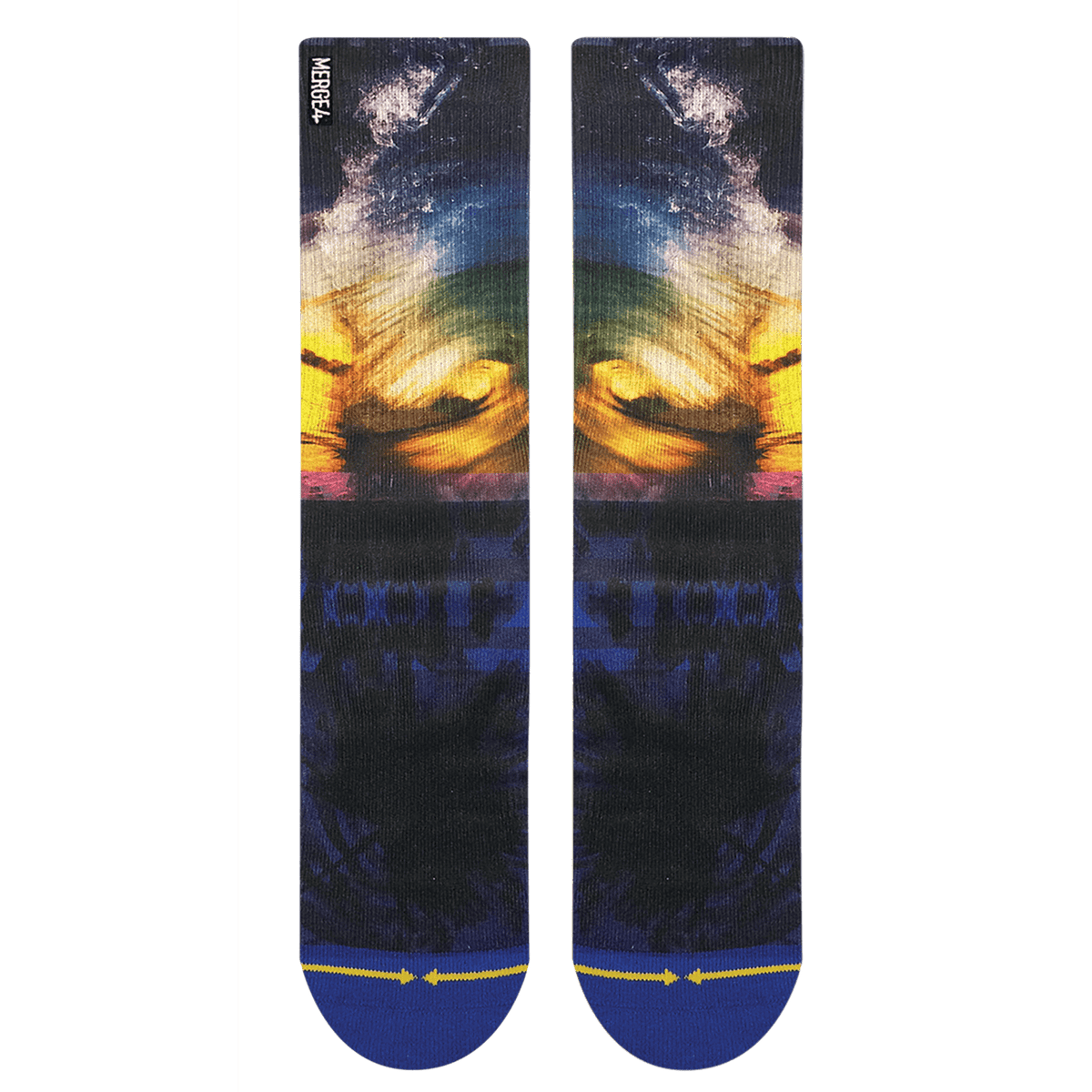 Dave Nelson Rainbow Wave Men s Crew Socks MERGE4