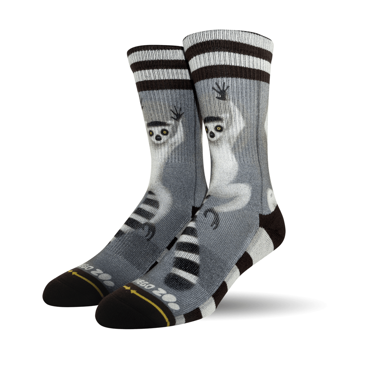 Ring Tailed Lemur | Youth Unisex Crew Sock | MERGE4