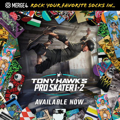 MERGE4 Socks Featured in Tony Hawk’s Pro Skater 1 and 2
