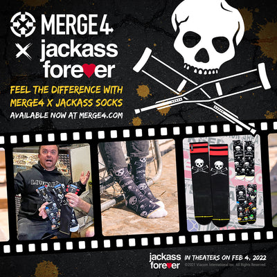 AVAILABLE NOW: MERGE4 X Jackass Socks
