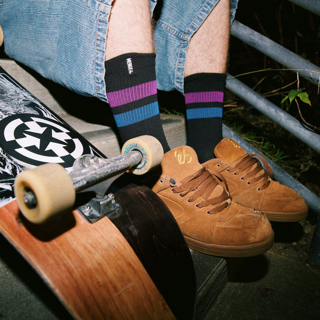 REPREVE® Subtle Grape Black | Basic Crew Socks | MERGE4