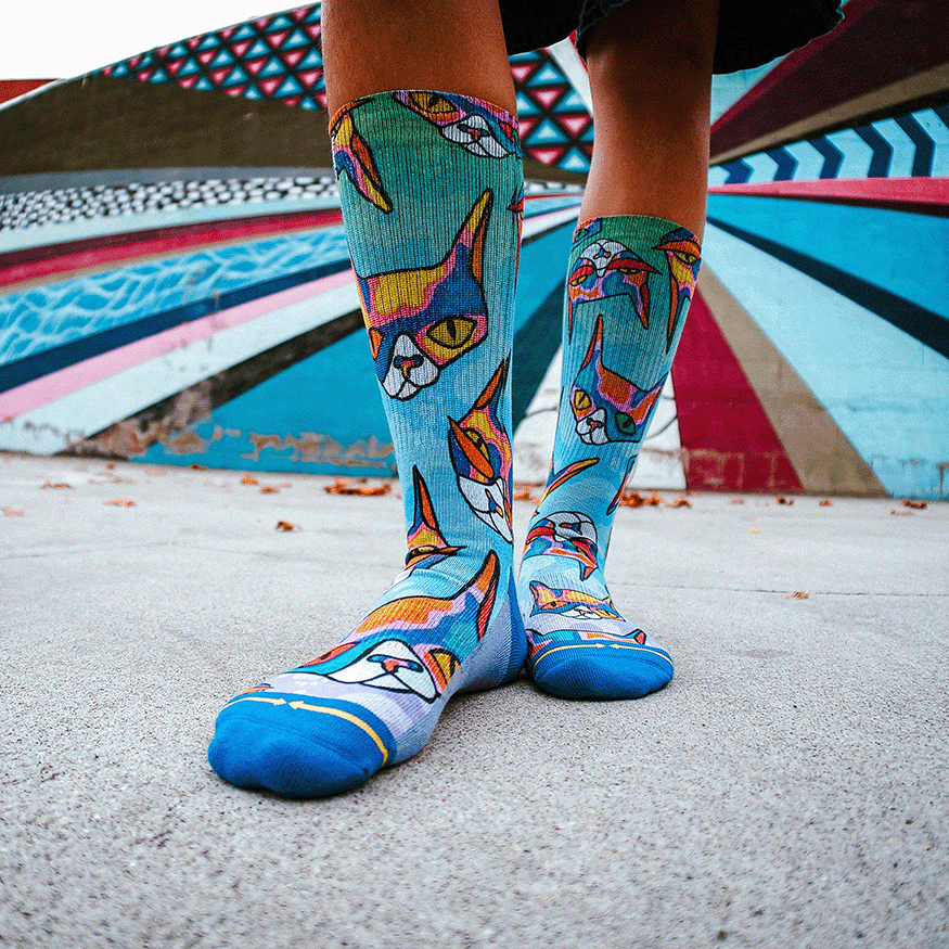Disco Kitty | Unisex Ankle Socks | MERGE4