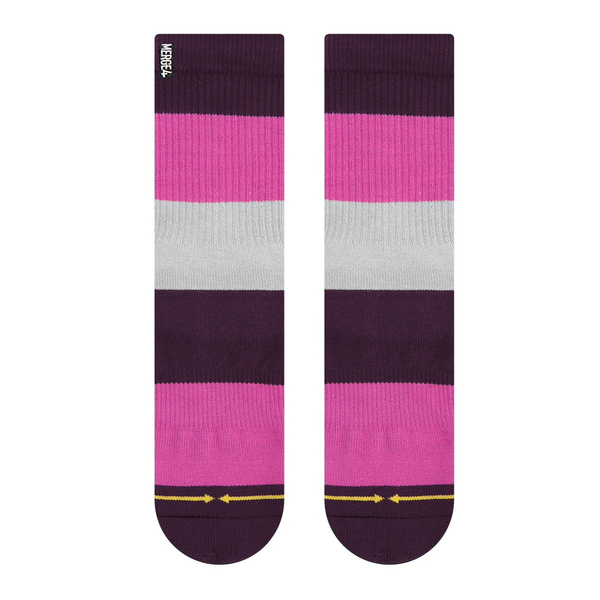 Grape Stripe Bamboo Bamboo Crew Socks By Spidey