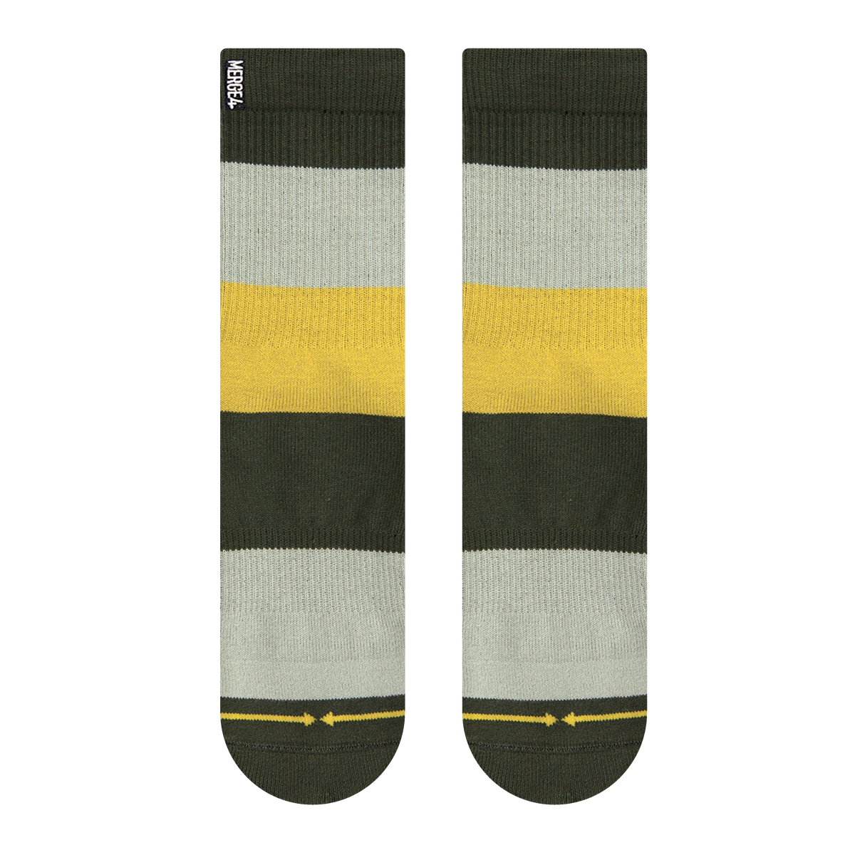 Lichen Stripe Bamboo Crew Socks by Spidey