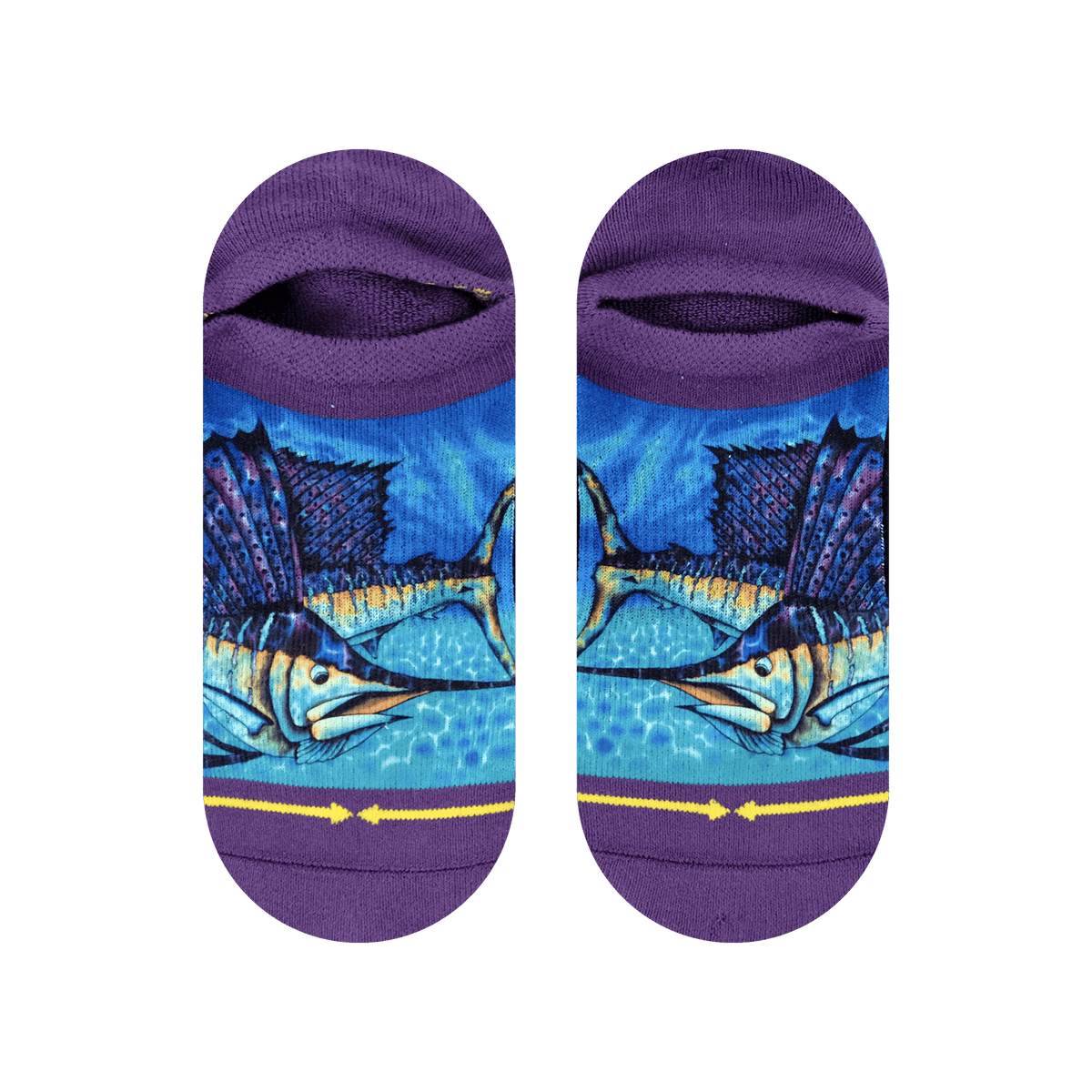 Sail Fish No Show Socks With Art By Daniel Jean Baptiste