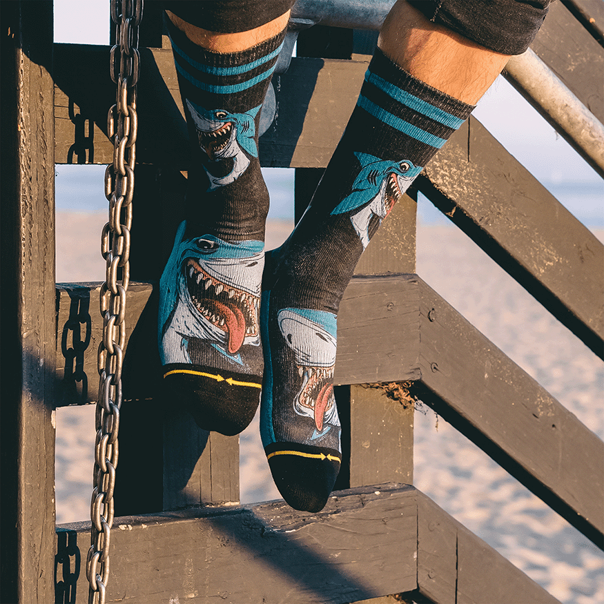 Steve Caballero/Hanna Minck Shark | Skate Socks | MERGE4