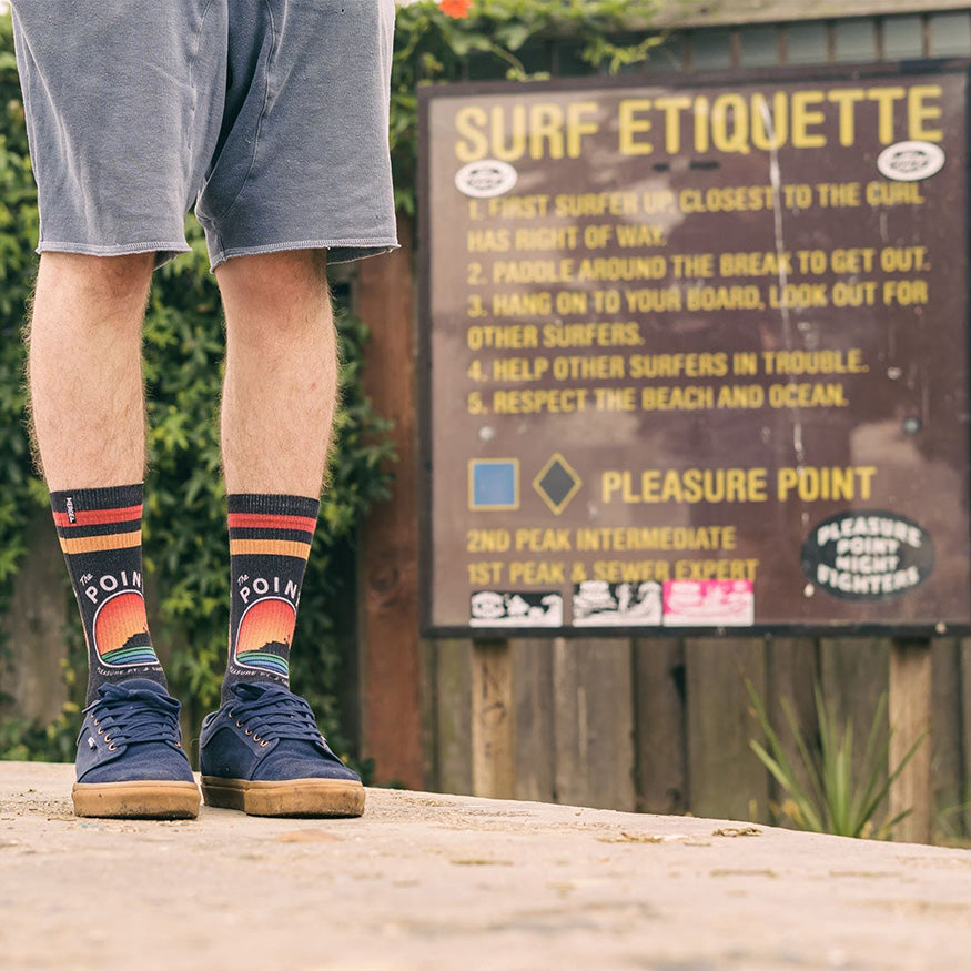 Slidertown The Point | Santa Cruz Classic Crew Socks | MERGE4