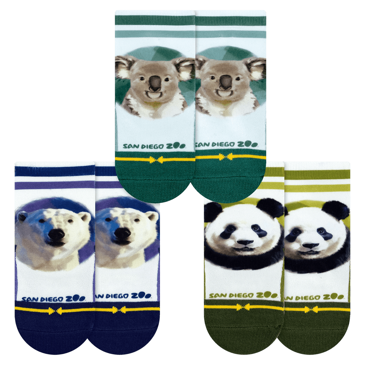 San Diego Zoo Bears Baby Socks 3 Pack