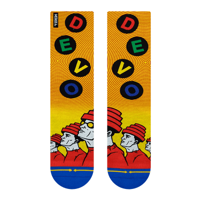 Dual Canvas, red spiral, circle, hypnotic, red shirt, red hat, energy dome, blue toe, yellow crew sock.