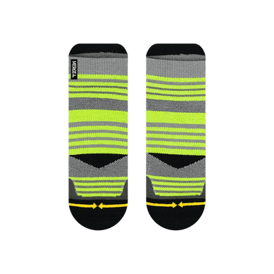 Lime Green Performance Quarter Crew Socks