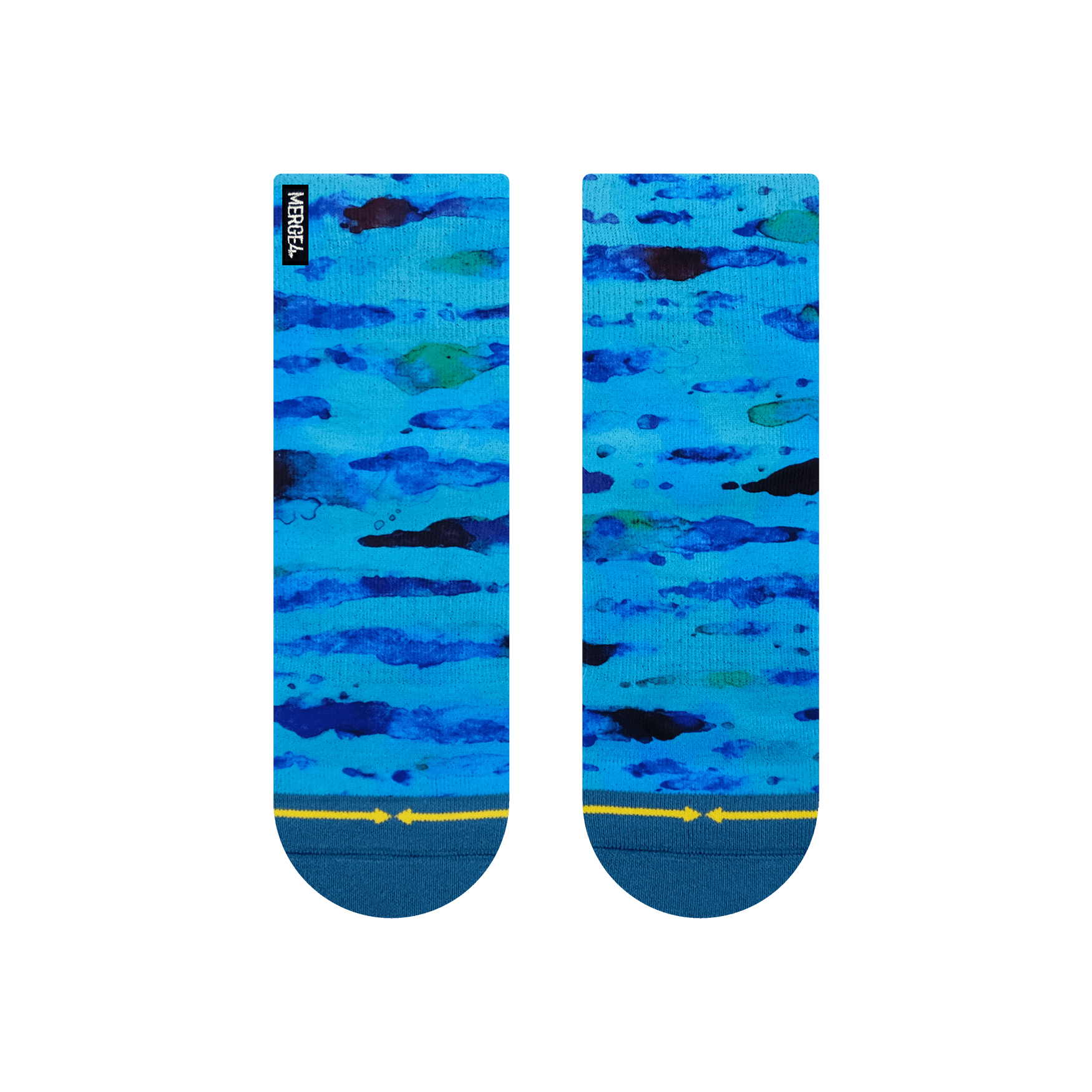 Blue Water Color | Unisex Quarter Crew | MERGE4