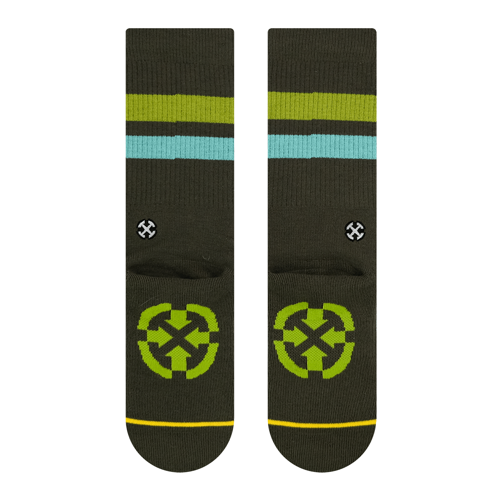 REPREVE® Subtle Moss, Basic Crew Socks