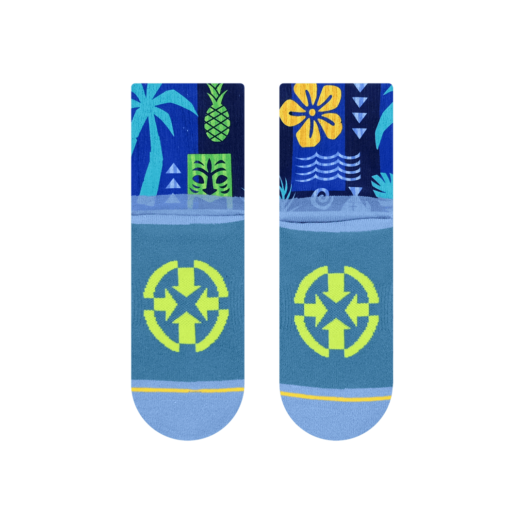 MERGE4 Aloha Ahiahi | Unisex Quarter Crew Socks | MERGE4