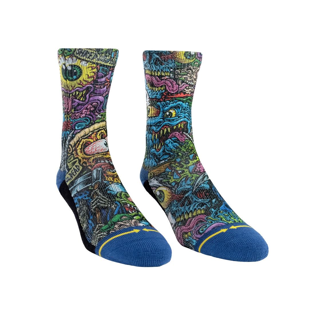 Jimbo Jam Packed Youth Crew Socks | Cool Socks for Kids | MERGE4