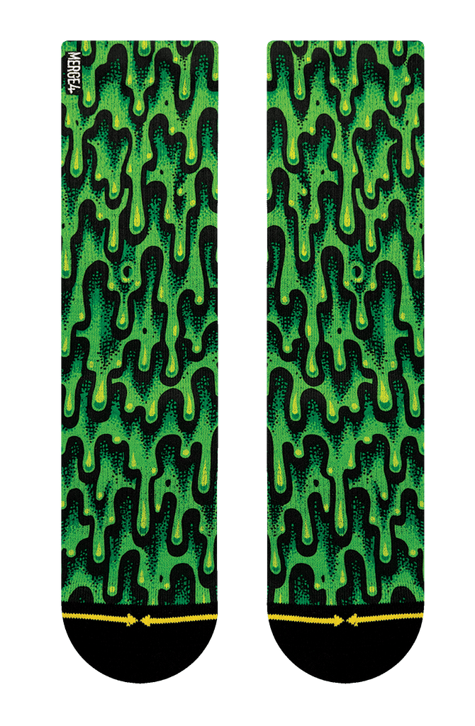Green Slime Crew Socks with Art by Jimbo Phillips – MERGE4