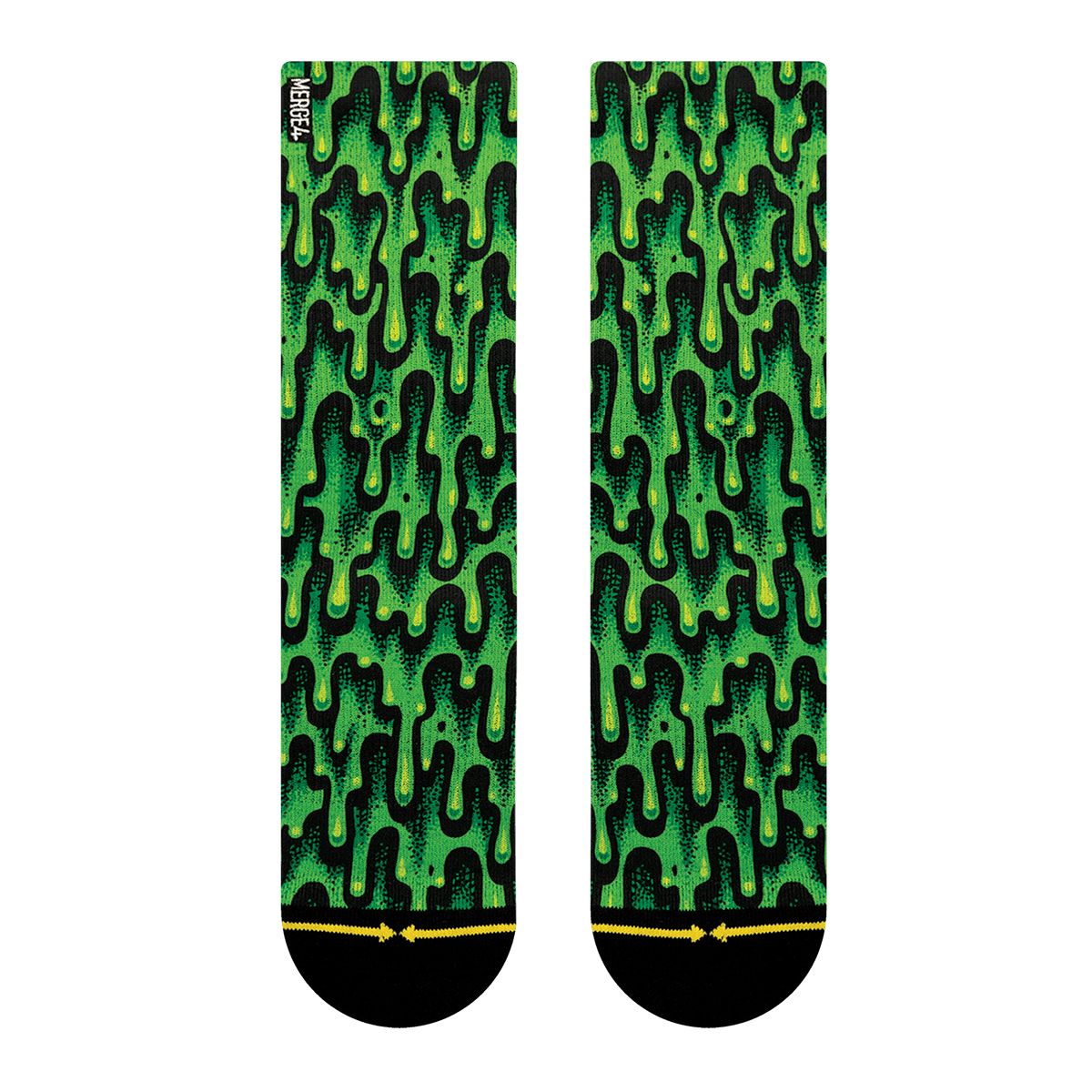 Green Slime Crew Socks with Art by Jimbo Phillips