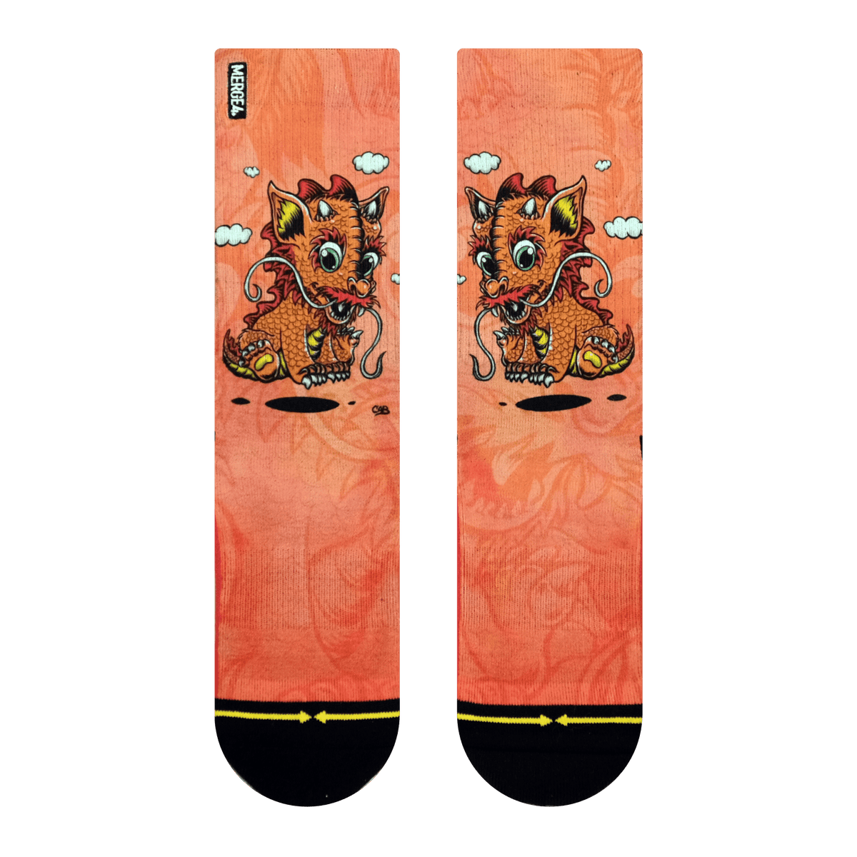 Baby Dragon Crew Socks With Art By Steve Caballero